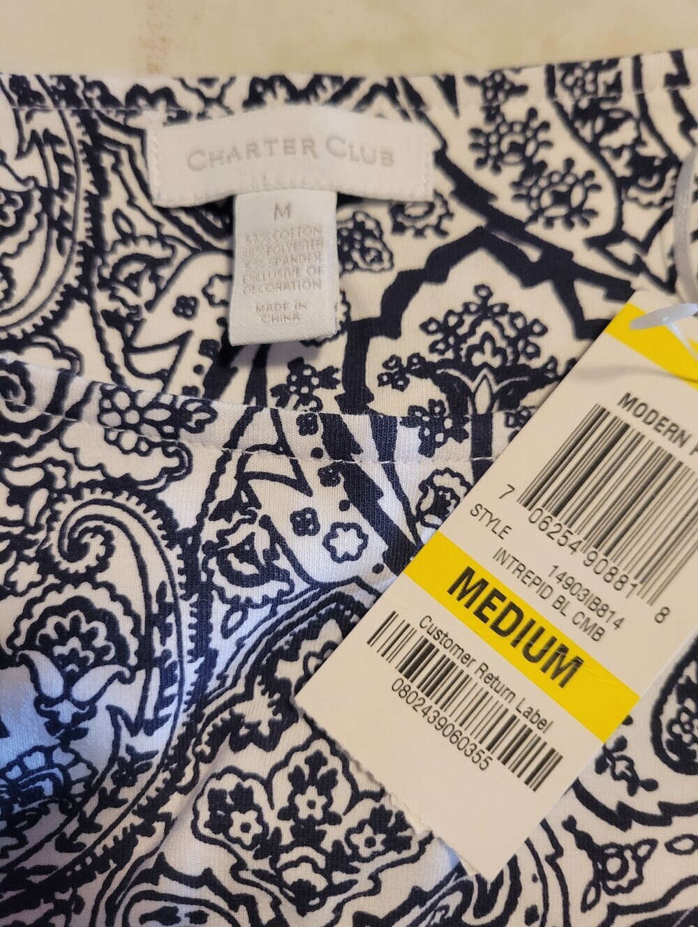 New Womens Charter Club Blouse size M - Picture 4 of 4
